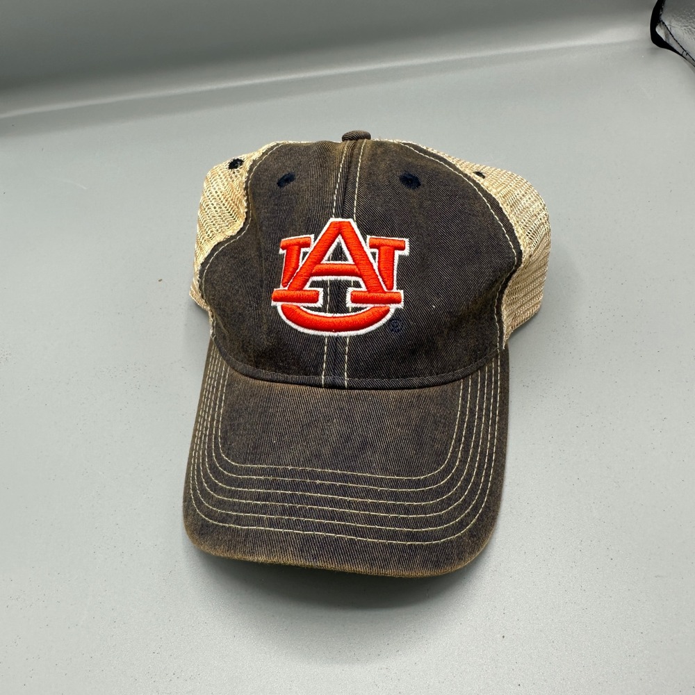 Legacy Auburn Tigers Trucker Hat Mens Navy Blue Snapback Mesh Distressed Cap